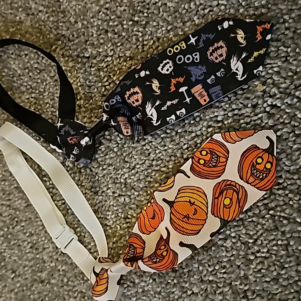 🟠Pet Halloween Ties #A3